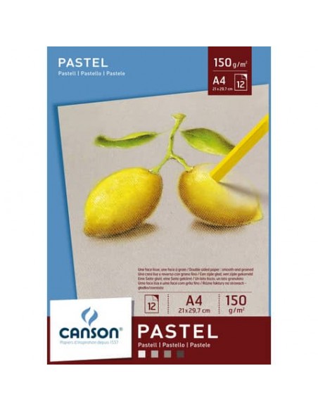 Blocco collato lato corto CANSON Dessin Couleur bianco