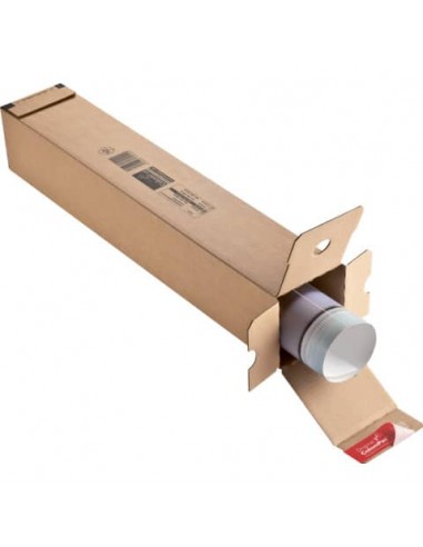 Tubo fustellato per spedizioni ColomPac in cartone ondulato 465x115x115 mm avana rettangolare - CP072.02