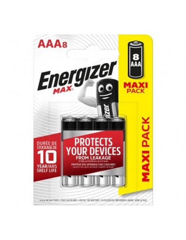 Batterie ENERGIZER Max AAA  conf. da 8 - E300835800