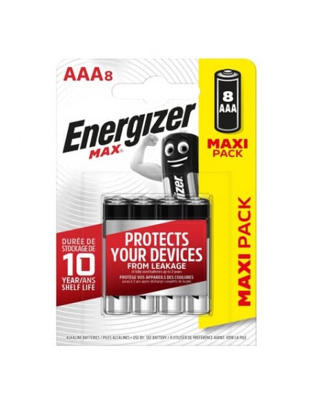 Batterie ENERGIZER Max AAA  conf. da 8 - E300835800