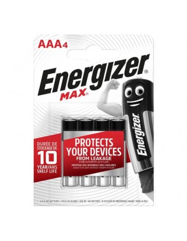 Batterie ENERGIZER Max AAA  conf. da 4 - E300816100