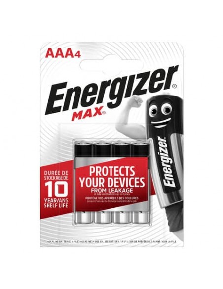 Batterie ENERGIZER Max AAA  conf. da 4 - E300816100