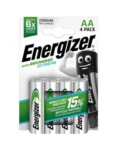 Batterie ricaricabili ENERGIZER Extreme AAA - 800 mAh conf. da 4 - E300849400