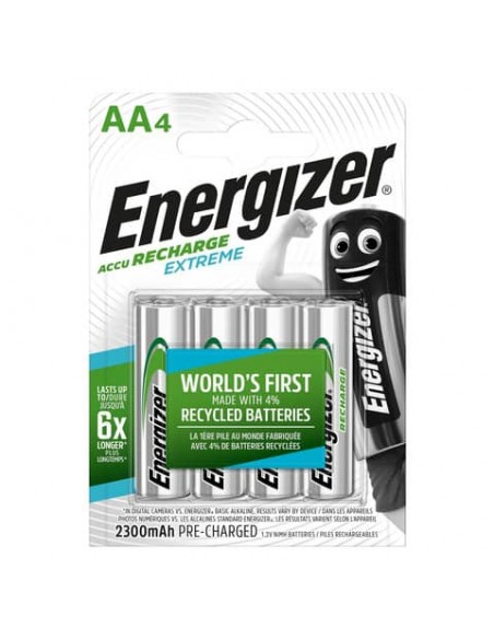 Batterie ricaricabili ENERGIZER Extreme AA - 2300 mAh conf.da 4 - E300849600