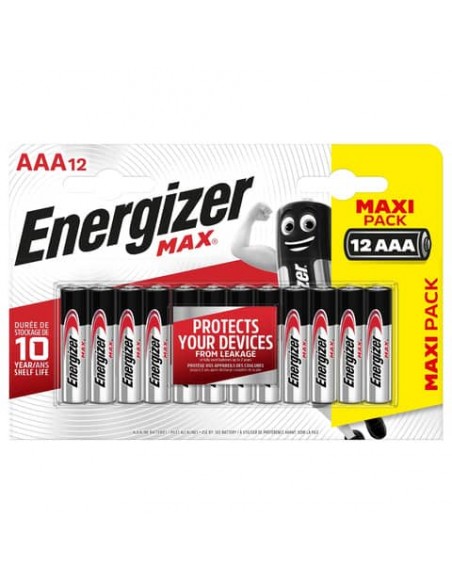 Batterie ENERGIZER Max AAA  conf. da 12 - E300835700