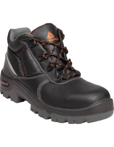 Scarpe lavoro Delta Plus basse Phoenix S3 -pelle croste pigmentata- trattamento impermeabilizzante nero -39- PHOENS3NO39