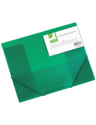 Cartellina a 3 lembi Q-Connect A4 ppl dorso 3 cm verde KF02313