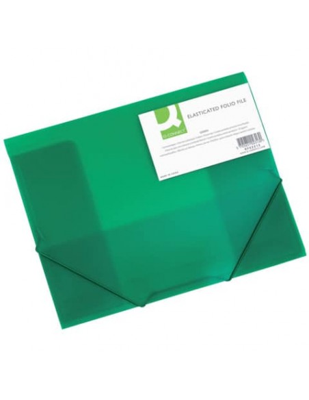 Cartellina a 3 lembi Q-Connect A4 ppl dorso 3 cm verde KF02313