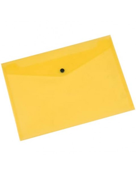 Portadocumenti con bottone Q-Connect A4+ ppl giallo KF03595