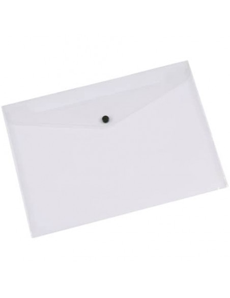 Portadocumenti con bottone Q-Connect A4+ ppl trasparente KF01244