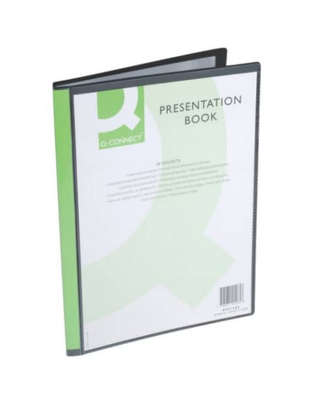 Portalistino personalizzabile Q-Connect A4 apertura superiore 20 buste KF01265