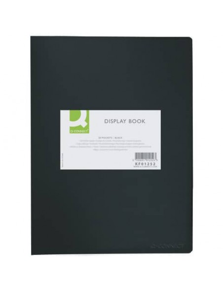 Portalistini opaco Q-Connect A4 20 buste nero KF01252
