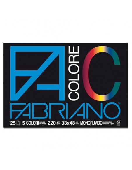 Album da disegno Fabriano FACOLORE 24x33 cm 220 g/m² 25 ff - 5 colori 65251524
