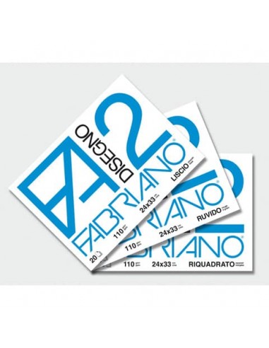 Album da disegno Fabriano F2 a punti metallici 110 g/m² 24x33 cm 20 ff. ruvidi - 04004110