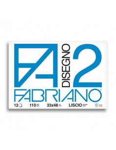 Album da disegno Fabriano F2 collato 1 lato 110 g/m² 33x48 cm 12 ff. lisci 06200534