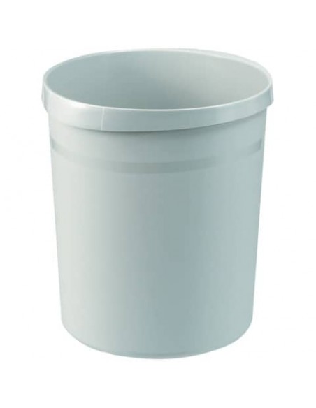 Cestino gettacarte GRIP 18L HAN in polipropilene con 2 impugnature grigio chiaro - 18190-11