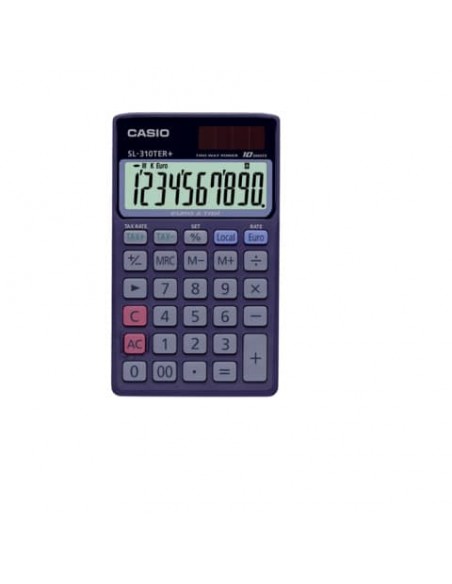 Calcolatrice tascabile CASIO 10 cifre - solare e batteria Blu Scuro - SL-310TER+-WA-EP