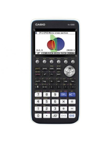 Calcolatrice grafica Casio nera senza CAS con oltre 65.000 colori Ammessa alla Maturità  - FX-CG50-W-EH
