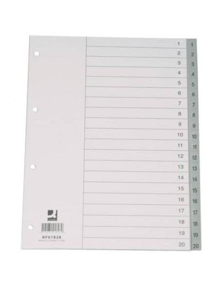 Divisore numerico Q-Connect grigio 22