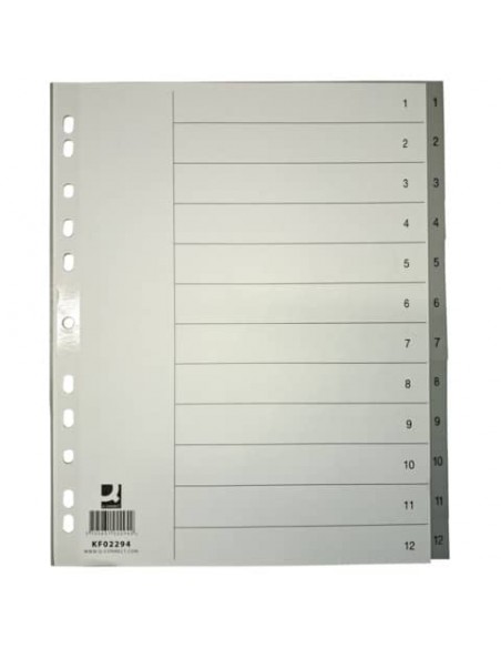 Divisore numerico Q-Connect grigio XL 24