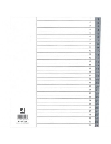 Divisore numerico Q-Connect grigio XL 24