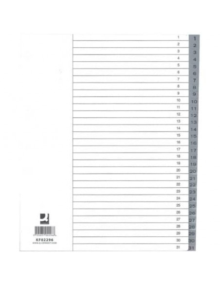 Divisore numerico Q-Connect grigio XL 24