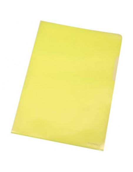 Cartellina a L Q-Connect ppl A4 giallo conf. da 100 - KF00308
