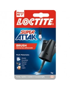 Colla Loctite Super Attak Brush 5 g con pennello trasparente 2632157