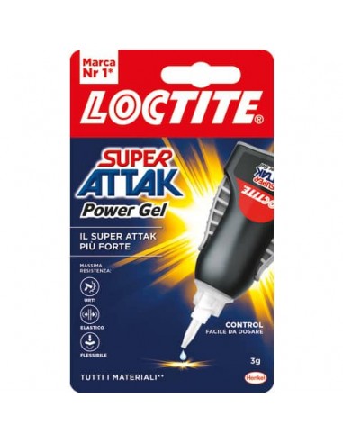 Colla Loctite Super Attak Power Flex gel 3 g trasparente in dispenser 2632282