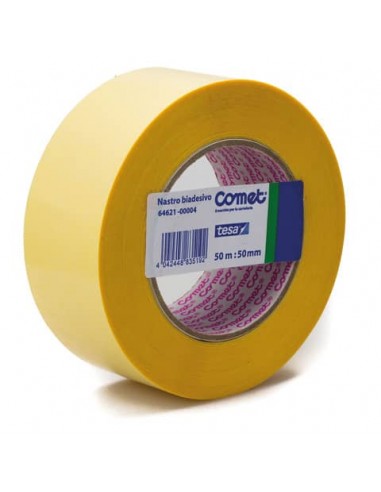 Nastro biadesivo Comet OPP trasparente 50 mm x 50 m - polipropilene senza solvente - 64621-00004-02