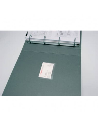 Tasche adesive portabiglietti Q-Connect ppl 60x95 mm trasparente apertura lato lungo  conf. da 10 - KF27039