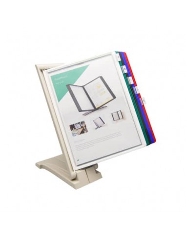 Leggio da tavolo o da parete Q-Connect Quickfind 10 pannelli A4 grigio KF06002