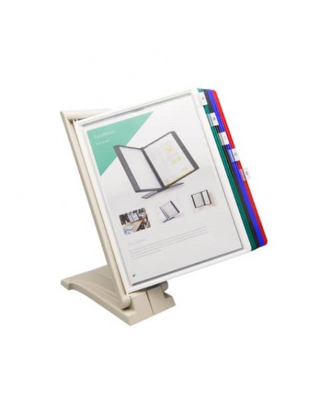 Leggio da tavolo o da parete Q-Connect Quickfind 10 pannelli A4 grigio KF06002