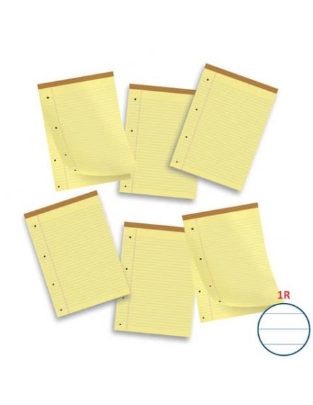 Blocco punto metallico 50 fogli Pigna Legal A4 giallo confezione da 10 pezzi - 0514394RM