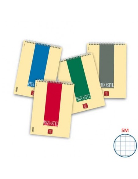 Blocco spiralato 60 fogli Pigna Pignastyl A4 5mm 02156285M