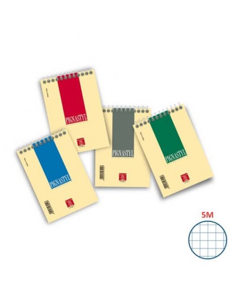 Blocco spiralato 60 fogli Pigna Pignastyl A6 5mm 02156255M