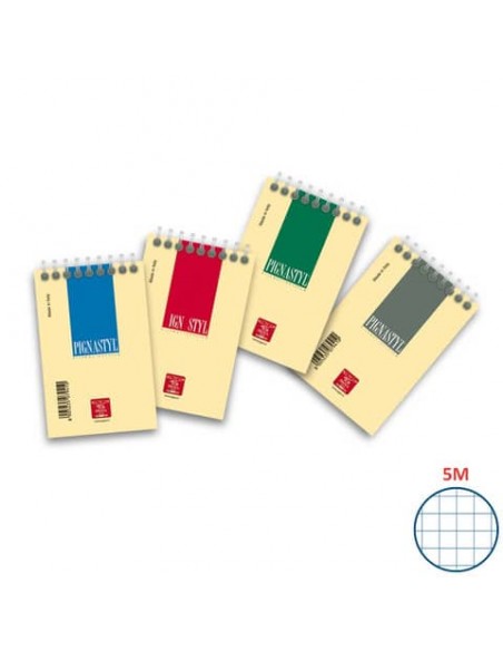 Blocco spiralato 60 fogli Pigna Pignastyl A7 5mm 02156235M