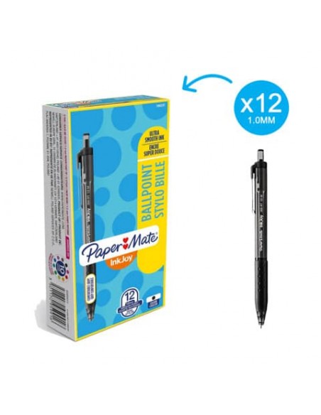 Penna a sfera a scatto Paper Mate InkJoy 300 RT ULV M 1 mm nero S0959910