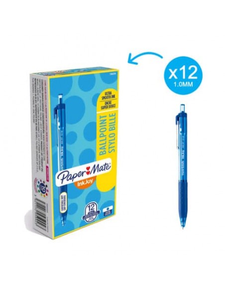 Penna a sfera a scatto Paper Mate InkJoy 300 RT ULV M 1 mm blu S0959920