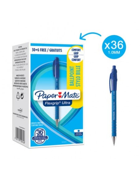 Penna a sfera a scatto Paper Mate Flexgrip Ultra M 1