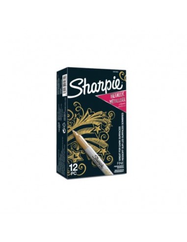 Marcatore permanente Sharpie Metallic F punta conica 3 mm oro 1891062