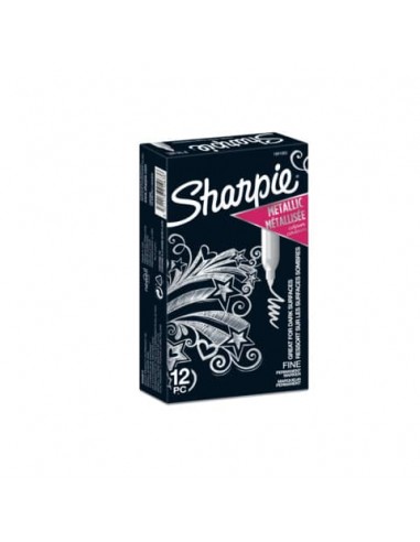 Marcatore permanente Sharpie Metallic F punta conica 3 mm argento 1891063