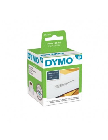 Rotoli da 130 etichette Dymo LabelWriter Indirizzi std. 28x89 mm bianco confezione da 2 - S0722370
