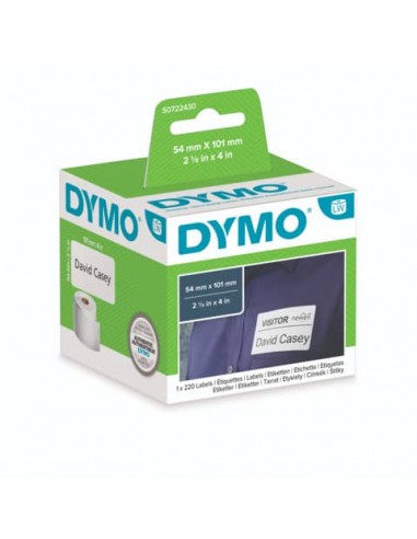Rotolo da 220 etichette Dymo LabelWriter Spediz./Badge 101x54 mm bianco S0722430