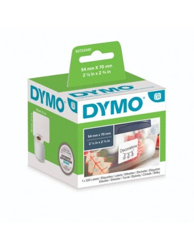 Rotolo da 320 etichette Dymo LabelWriter Disch./Badge 54x70 mm bianco S0722440