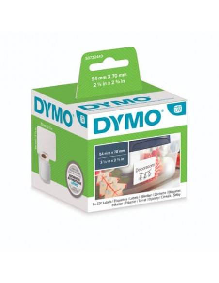 Rotolo da 320 etichette Dymo LabelWriter Disch./Badge 54x70 mm bianco S0722440