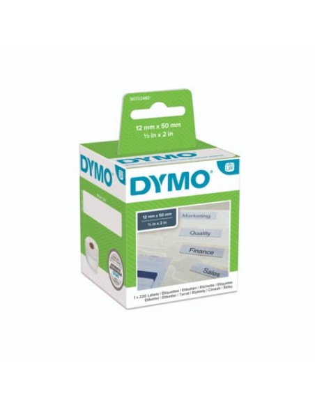 Rotolo da 220 etichette Dymo LabelWriter Cartelle sospese 50x12 mm bianco S0722460
