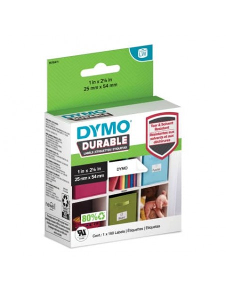 Rotolo da 160 etichette Dymo LaberWriter durable spediz./badge 54x25 mm bianco 2112283