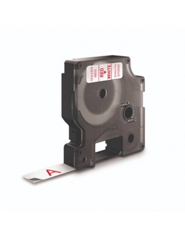 Nastro per etichettatrici Dymo D1 12 mm x 7 m rosso/bianco S0720550