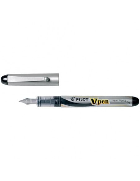 Penna stilografica usa e getta Pilot V-Pen Silver M nero tratto 0